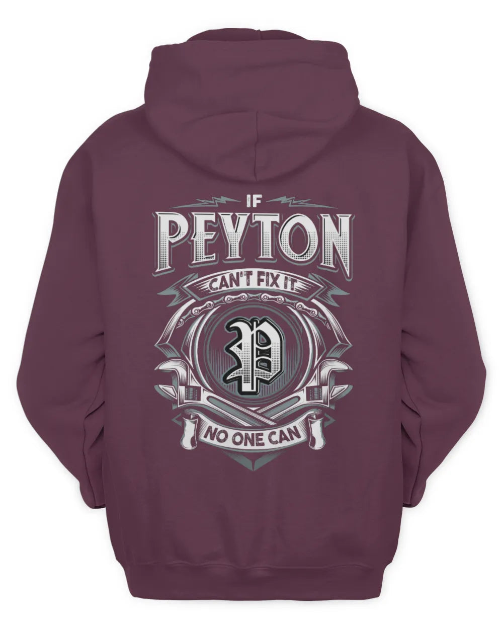 PEYTON AP81-K4-626 - Personalized Ahmed Quote Apparel “If Ahmed Can't Fix It, No One Can” - Unisex Hoodie - Maroon