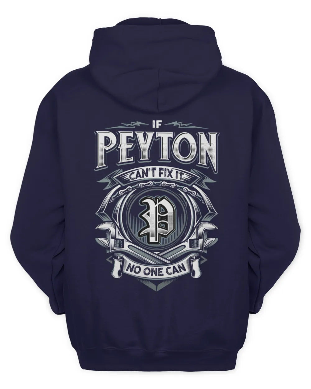 PEYTON AP81-K4-626 - Personalized Ahmed Quote Apparel “If Ahmed Can't Fix It, No One Can” - Unisex Hoodie - Navy