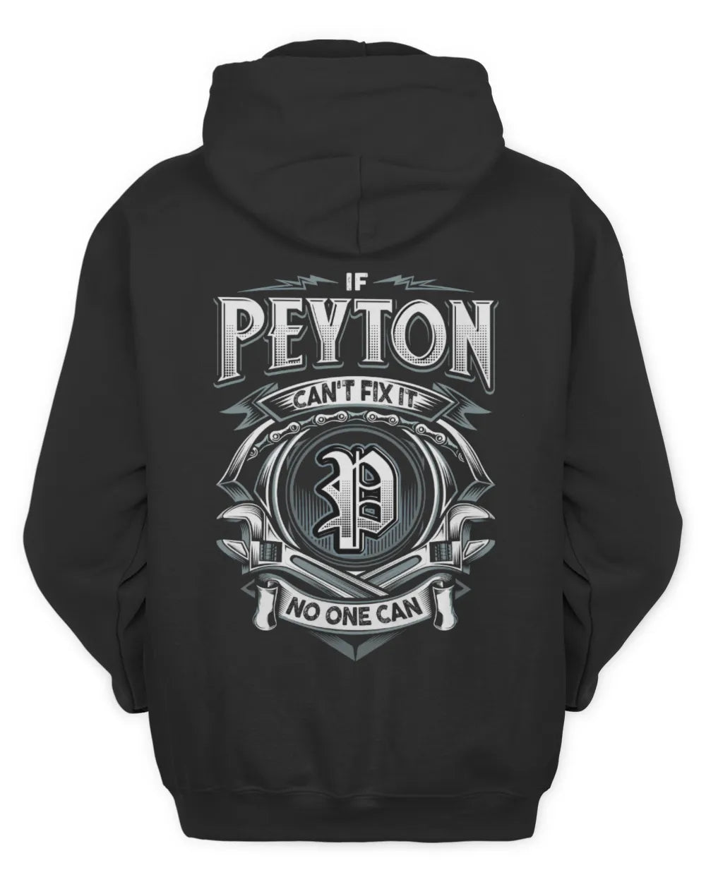 PEYTON AP81-K4-626 - Personalized Ahmed Quote Apparel “If Ahmed Can't Fix It, No One Can” - Unisex Hoodie - Black