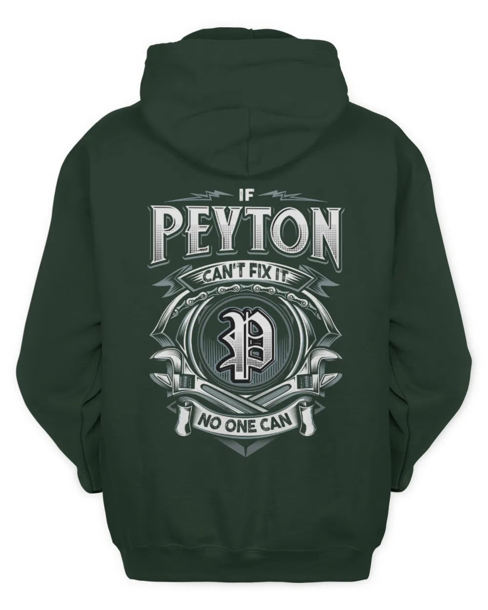 PEYTON AP81-K4-626 - Personalized Ahmed Quote Apparel “If Ahmed Can't Fix It, No One Can” - Unisex Hoodie - Forest Green