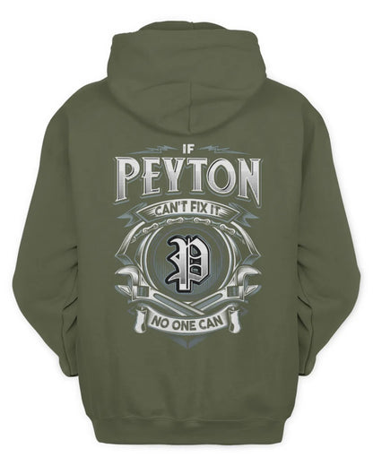 PEYTON AP81-K4-626 - Personalized Ahmed Quote Apparel “If Ahmed Can't Fix It, No One Can” - Unisex Hoodie - Military Green