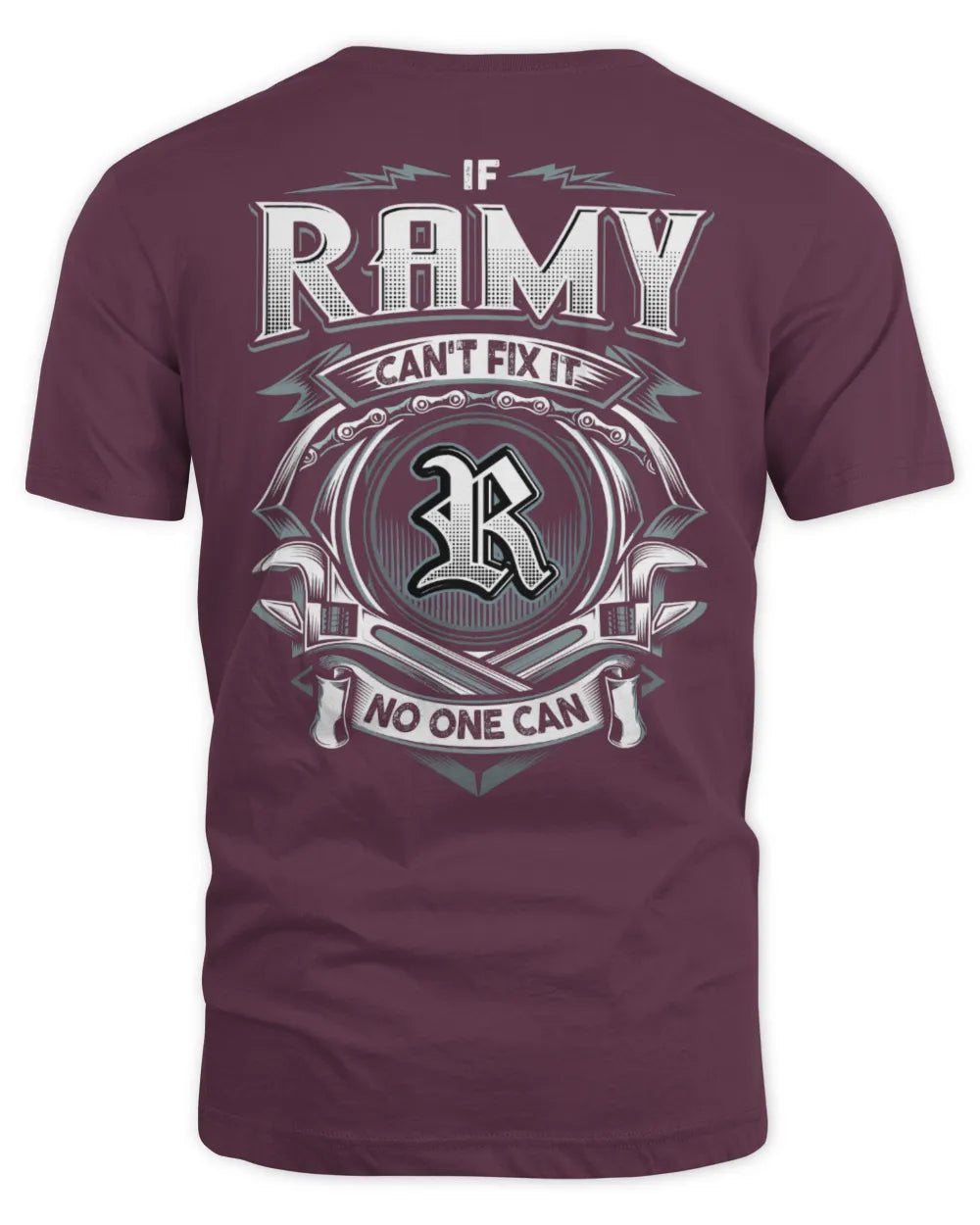 RAMY AP81-K4-626 - Personalized Ahmed Quote Apparel “If Ahmed Can't Fix It, No One Can” - Unisex Standard T-Shirt - Maroon