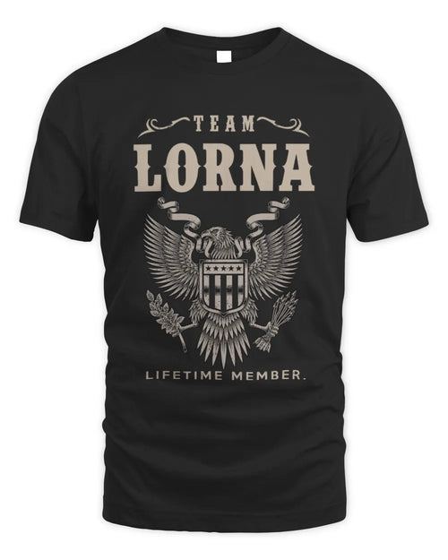 LORNA TP06-K82 – Personalized Classic Style Apparel “Team NAME Lifetime Member” - Unisex Standard T-Shirt - Black