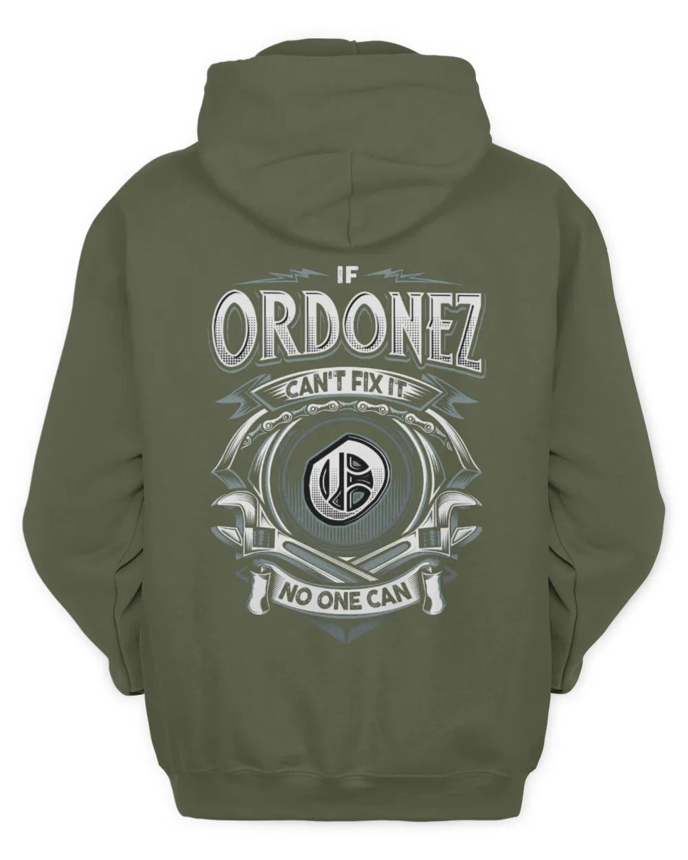 ORDONEZ AP81-K4-626 - Personalized Ahmed Quote Apparel “If Ahmed Can't Fix It, No One Can” - Unisex Hoodie - Military Green