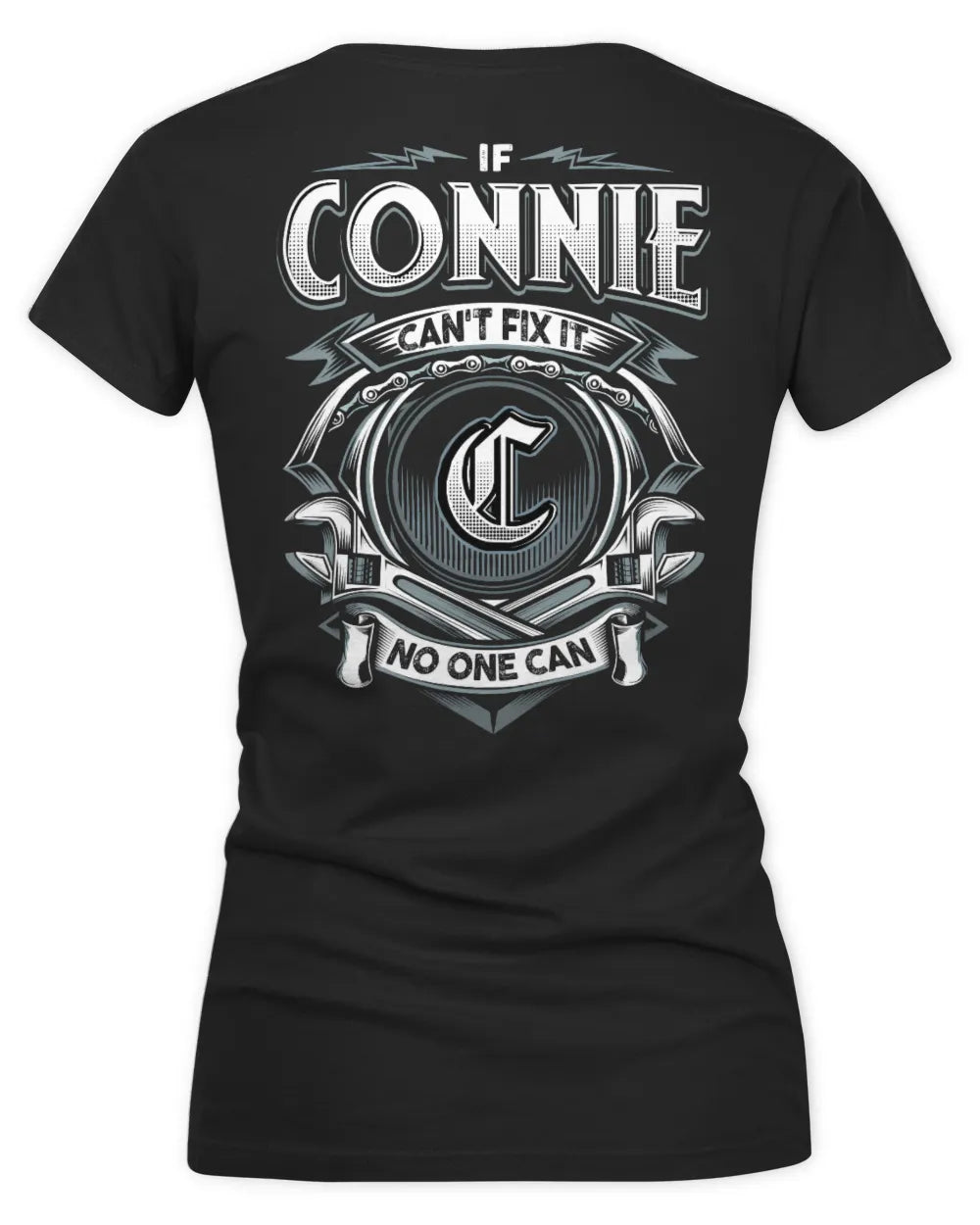 CONNIE AP81-K4-626 - Personalized Ahmed Quote Apparel “If Ahmed Can't Fix It, No One Can” - Women's V-Neck T-Shirt - Black