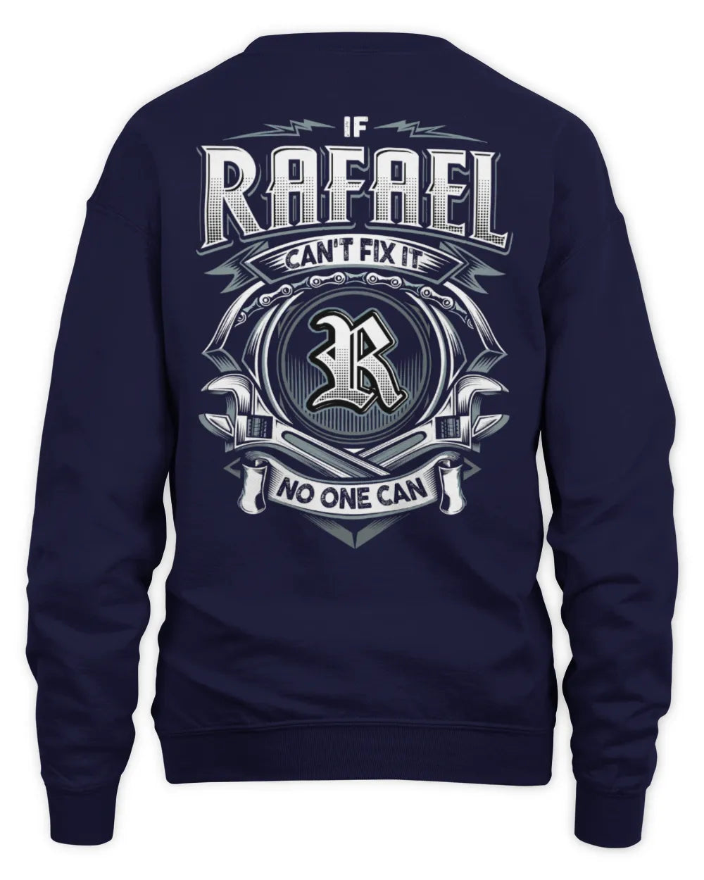 RAFAEL AP81-K4-626 - Personalized Ahmed Quote Apparel “If Ahmed Can't Fix It, No One Can” - Unisex Sweatshirt - Navy