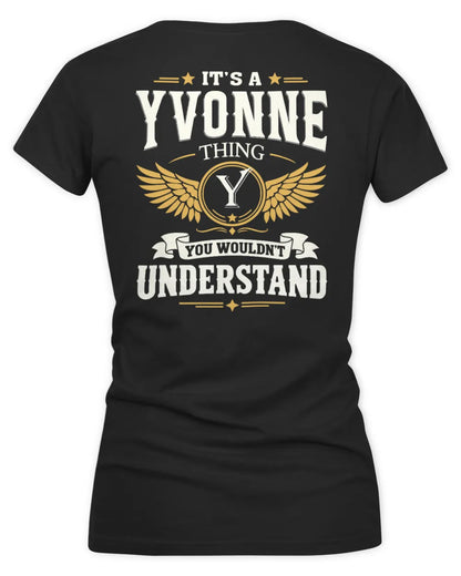 YVONNE KT06-M008 It’s a [NAME] Thing – You Wouldn’t Understand | Personalized Vintage T-Shirt - Women's V-Neck T-Shirt - Black