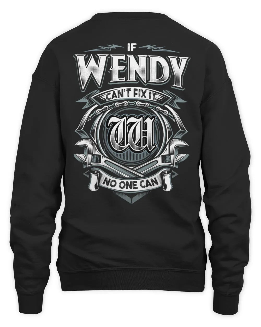 WENDY AP81-K4-626 - Personalized Ahmed Quote Apparel “If Ahmed Can't Fix It, No One Can” - Unisex Sweatshirt - Black