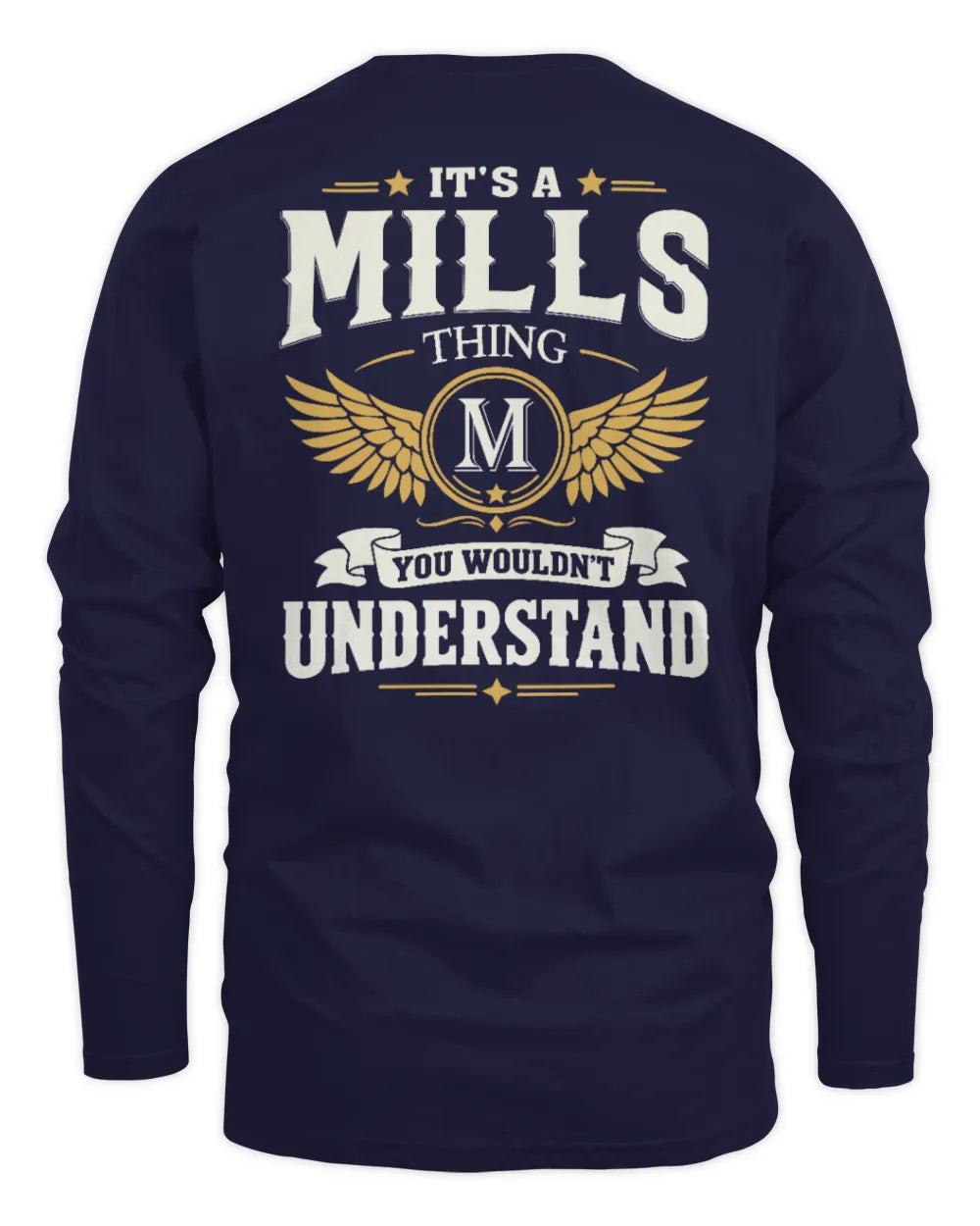 MILLS KT06-M008 It’s a [NAME] Thing – You Wouldn’t Understand | Personalized Vintage T-Shirt - Men's Long Sleeved T-Shirt - Navy