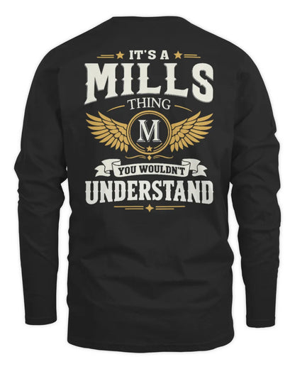 MILLS KT06-M008 It’s a [NAME] Thing – You Wouldn’t Understand | Personalized Vintage T-Shirt - Men's Long Sleeved T-Shirt - Black