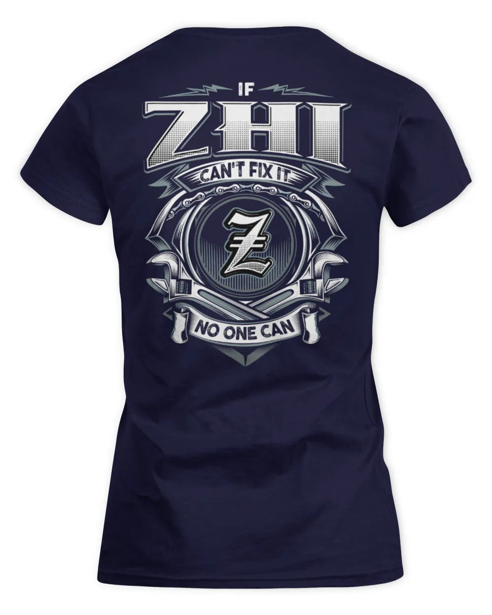 ZHI AP81-K4-626 - Personalized Ahmed Quote Apparel “If Ahmed Can't Fix It, No One Can” - Women's Standard T-Shirt - Navy