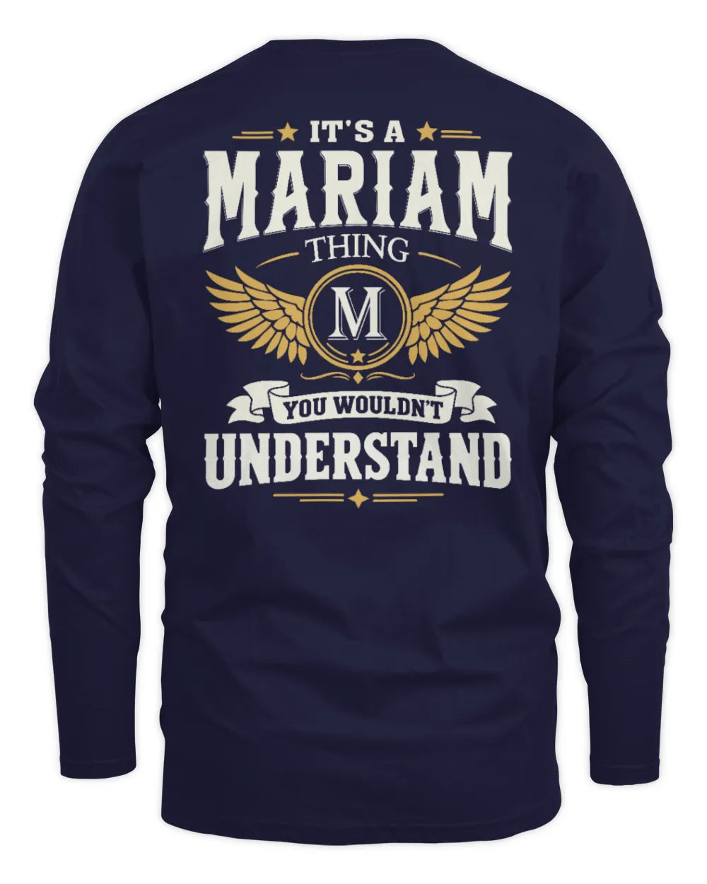 MARIAM KT06-M008 It’s a [NAME] Thing – You Wouldn’t Understand | Personalized Vintage T-Shirt - Men's Long Sleeved T-Shirt - Navy