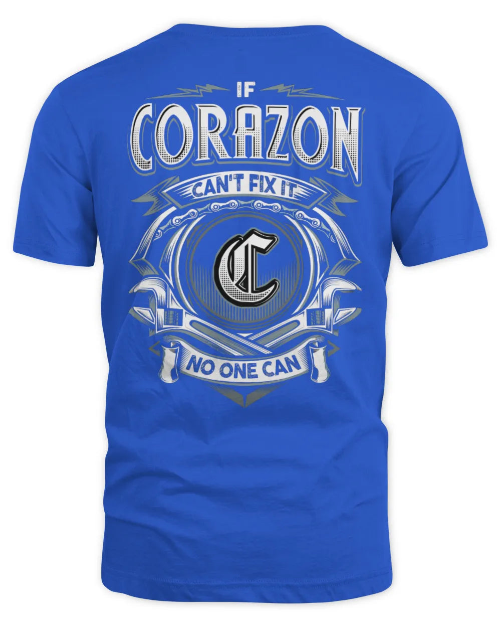 CORAZON AP81-K4-626 - Personalized Ahmed Quote Apparel “If Ahmed Can't Fix It, No One Can” - Unisex Standard T-Shirt - Royal