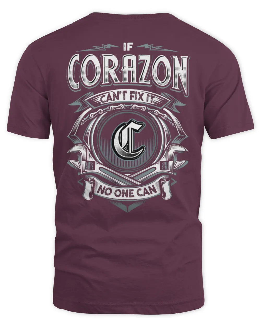CORAZON AP81-K4-626 - Personalized Ahmed Quote Apparel “If Ahmed Can't Fix It, No One Can” - Unisex Standard T-Shirt - Maroon