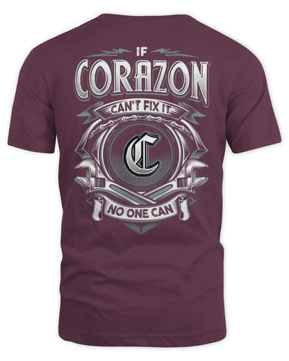 CORAZON AP81-K4-626 - Personalized Ahmed Quote Apparel “If Ahmed Can't Fix It, No One Can” - Unisex Standard T-Shirt - Maroon
