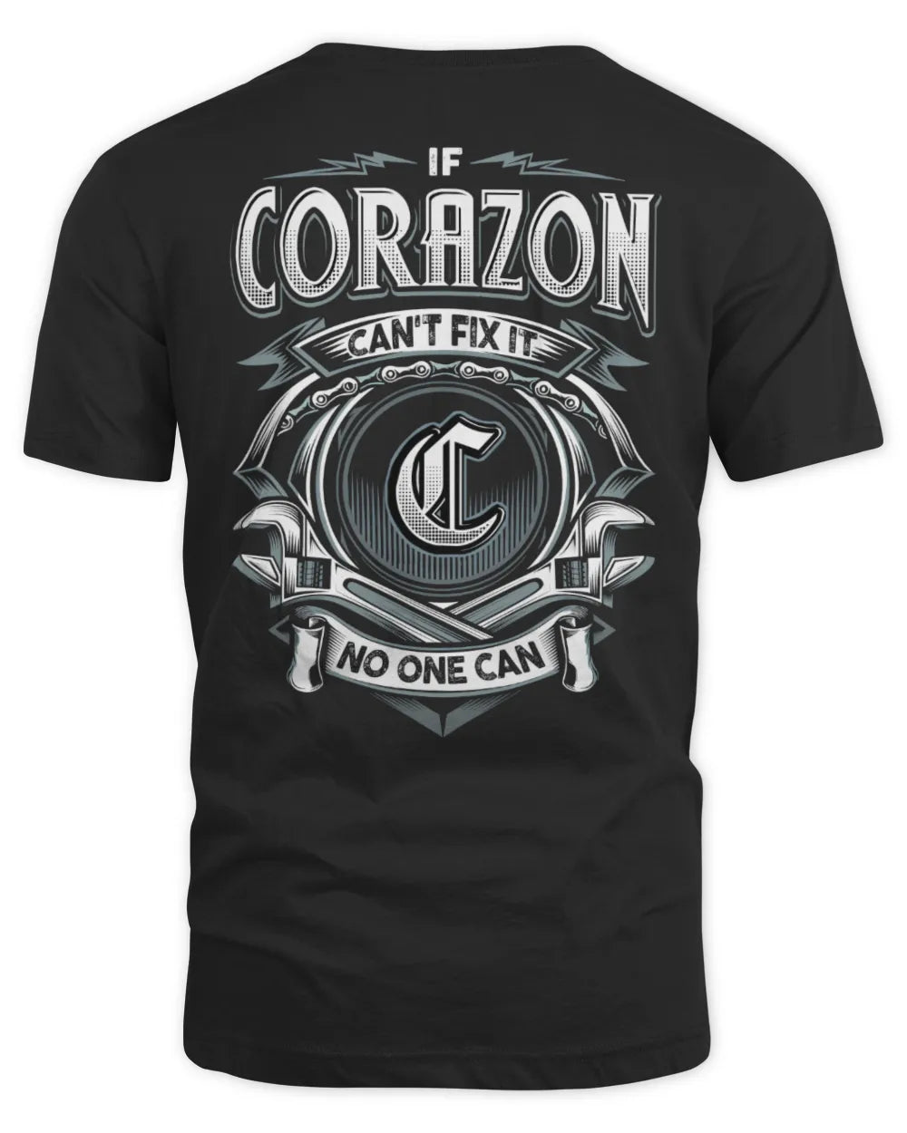 CORAZON AP81-K4-626 - Personalized Ahmed Quote Apparel “If Ahmed Can't Fix It, No One Can” - Unisex Standard T-Shirt - Black