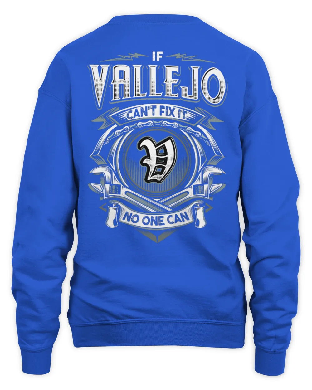 VALLEJO AP81-K4-626 - Personalized Ahmed Quote Apparel “If Ahmed Can't Fix It, No One Can” - Unisex Sweatshirt - Royal