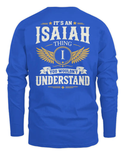 ISAIAH KT06-M008 It’s a [NAME] Thing – You Wouldn’t Understand | Personalized Vintage T-Shirt - Men's Long Sleeved T-Shirt - Royal