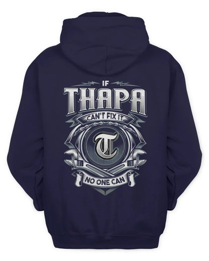 THAPA AP81-K4-626 - Personalized Ahmed Quote Apparel “If Ahmed Can't Fix It, No One Can” - Unisex Hoodie - Navy