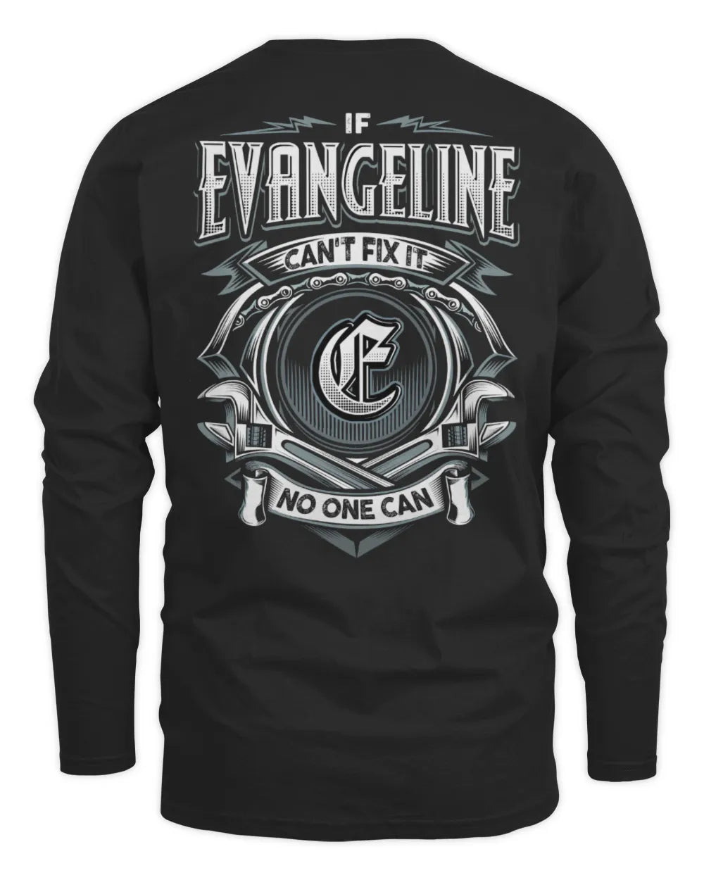 EVANGELINE AP81-K4-626 - Personalized Ahmed Quote Apparel “If Ahmed Can't Fix It, No One Can” - Men's Long Sleeved T-Shirt - Black
