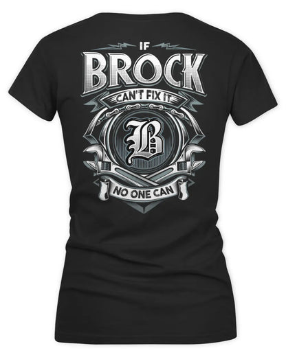 BROCK AP81-K4-626 - Personalized Ahmed Quote Apparel “If Ahmed Can't Fix It, No One Can” - Women's V-Neck T-Shirt - Black