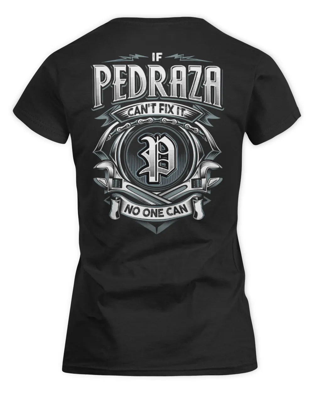 PEDRAZA AP81-K4-626 - Personalized Ahmed Quote Apparel “If Ahmed Can't Fix It, No One Can” - Women's Standard T-Shirt - Black