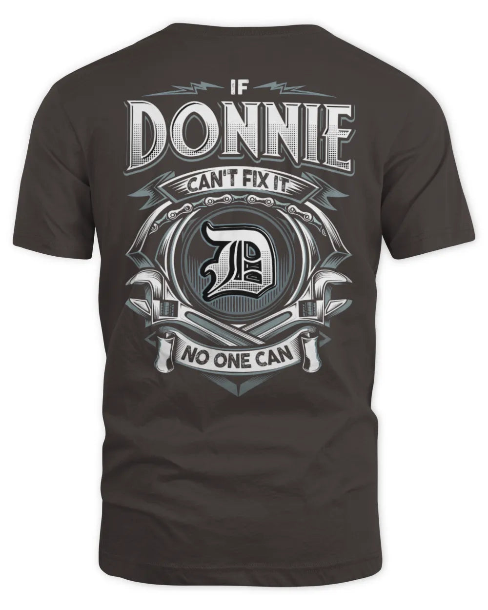 DONNIE AP81-K4-626 - Personalized Ahmed Quote Apparel “If Ahmed Can't Fix It, No One Can” - Unisex Standard T-Shirt - Dark Chocolate
