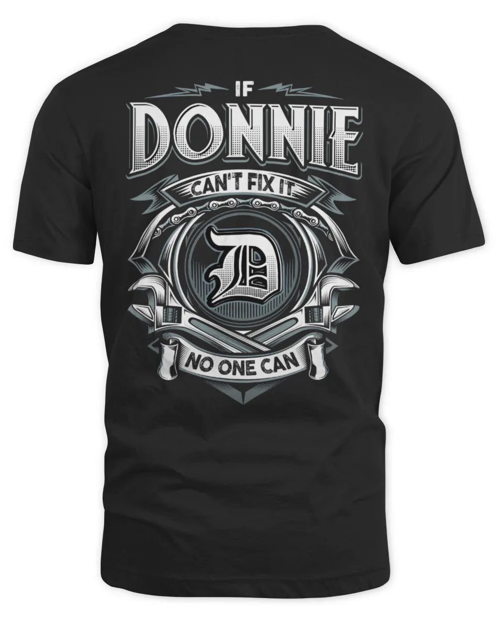 DONNIE AP81-K4-626 - Personalized Ahmed Quote Apparel “If Ahmed Can't Fix It, No One Can” - Unisex Standard T-Shirt - Black
