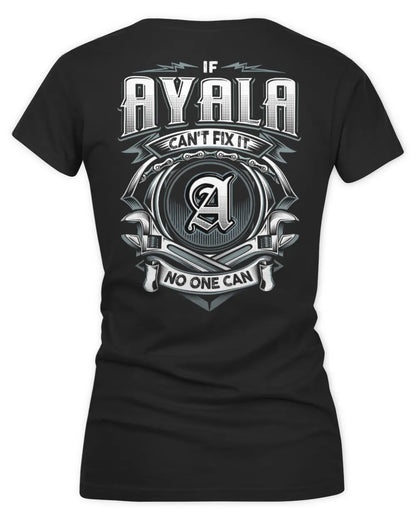 AYALA AP81-K4-626 - Personalized Ahmed Quote Apparel “If Ahmed Can't Fix It, No One Can” - Women's V-Neck T-Shirt - Black