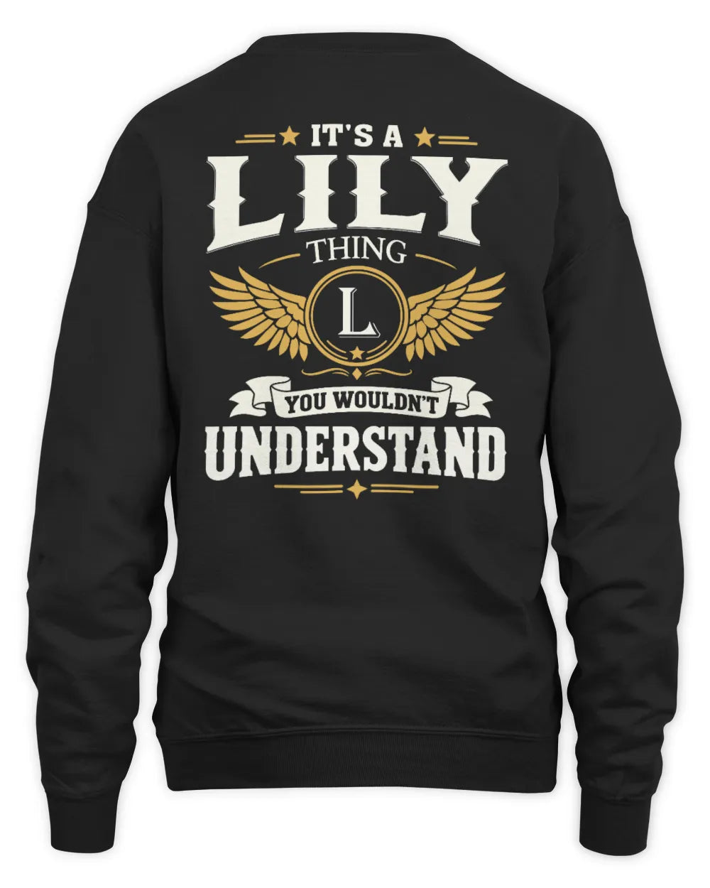 LILY KT06-M008 It’s a [NAME] Thing – You Wouldn’t Understand | Personalized Vintage T-Shirt - Unisex Sweatshirt - Black