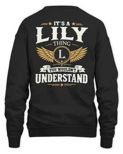 LILY KT06-M008 It’s a [NAME] Thing – You Wouldn’t Understand | Personalized Vintage T-Shirt - Unisex Sweatshirt - Black