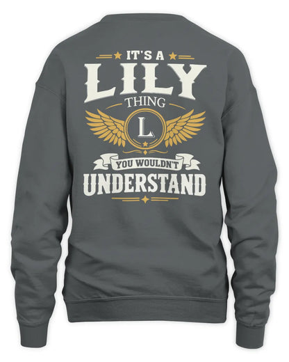 LILY KT06-M008 It’s a [NAME] Thing – You Wouldn’t Understand | Personalized Vintage T-Shirt - Unisex Sweatshirt - Charcoal