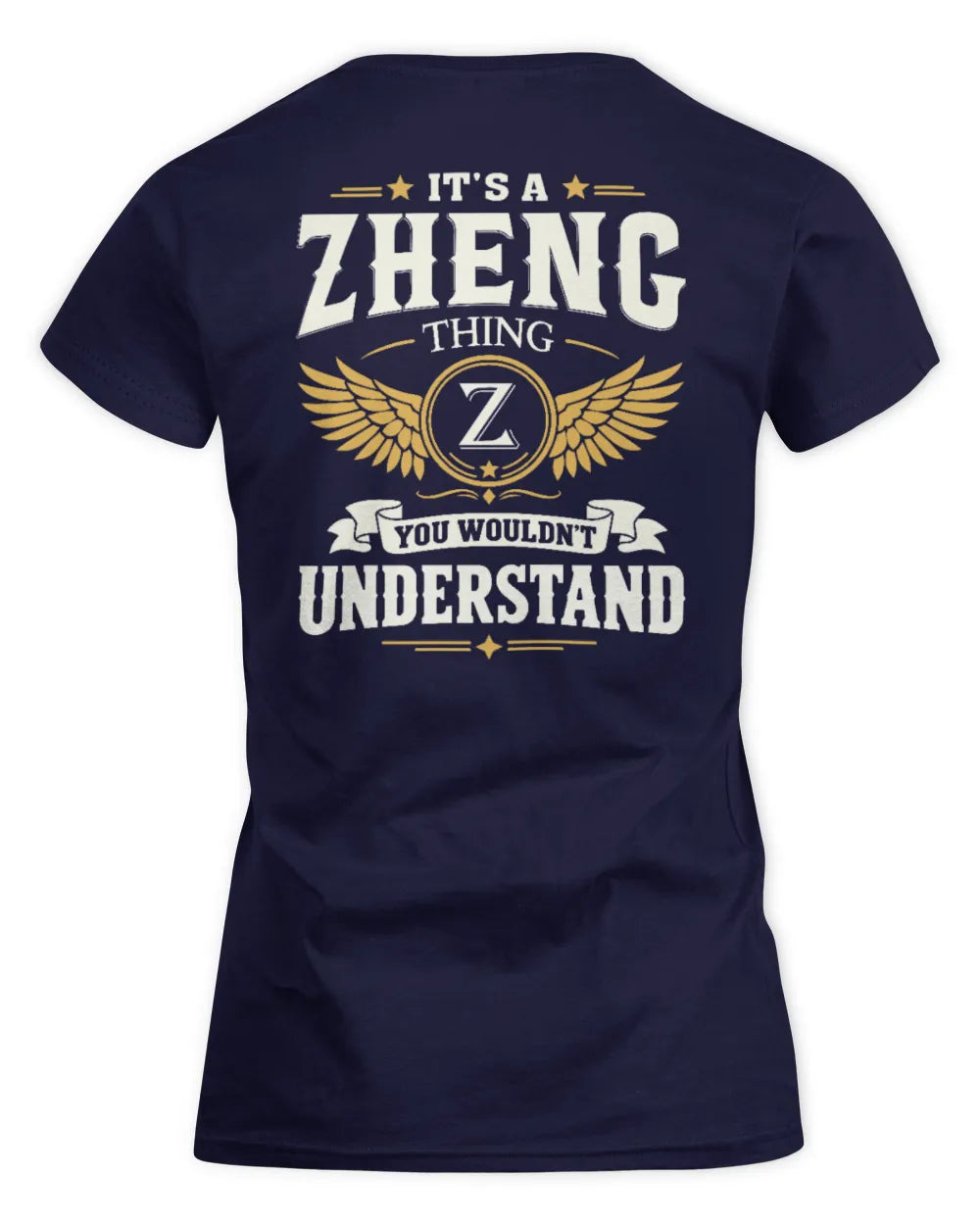 ZHENG KT06-M008 It’s a [NAME] Thing – You Wouldn’t Understand | Personalized Vintage T-Shirt - Women's Standard T-Shirt - Navy