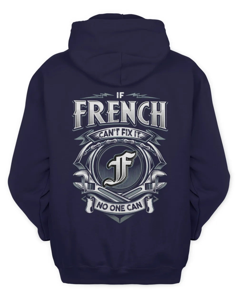 FRENCH AP81-K4-626 - Personalized Ahmed Quote Apparel “If Ahmed Can't Fix It, No One Can” - Unisex Hoodie - Navy