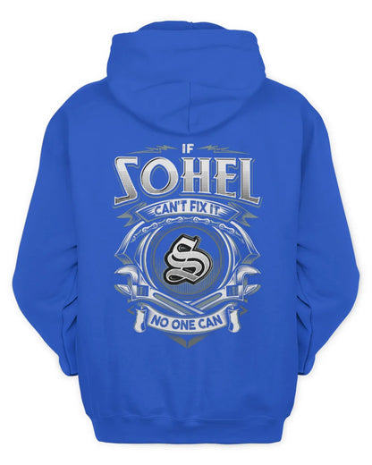 SOHEL AP81-K4-626 - Personalized Ahmed Quote Apparel “If Ahmed Can't Fix It, No One Can” - Unisex Hoodie - Royal
