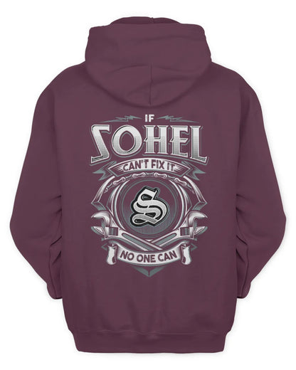 SOHEL AP81-K4-626 - Personalized Ahmed Quote Apparel “If Ahmed Can't Fix It, No One Can” - Unisex Hoodie - Maroon