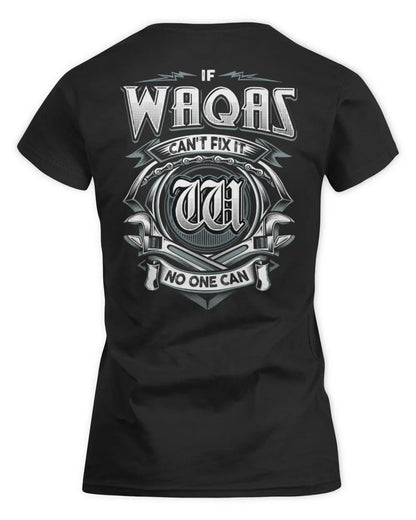 WAQAS AP81-K4-626 - Personalized Ahmed Quote Apparel “If Ahmed Can't Fix It, No One Can” - Women's Standard T-Shirt - Black