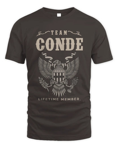 CONDE TP06-K82 – Personalized Classic Style Apparel “Team NAME Lifetime Member” - Unisex Standard T-Shirt - Dark Chocolate