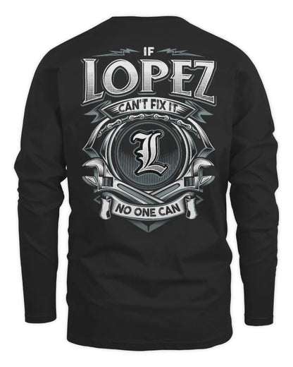 LOPEZ AP81-K4-626 - Personalized Ahmed Quote Apparel “If Ahmed Can't Fix It, No One Can” - Men's Long Sleeved T-Shirt - Black