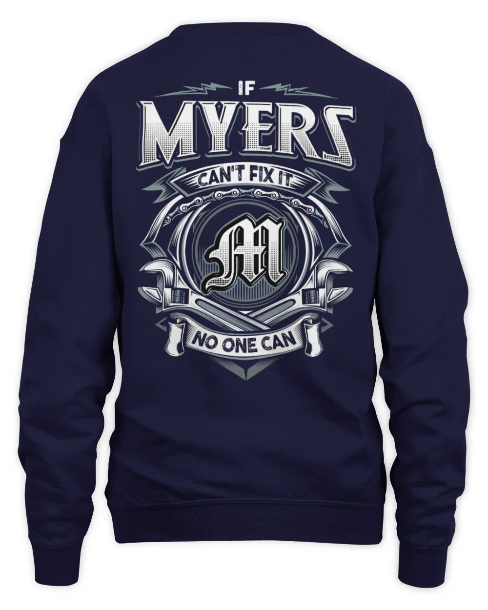 MYERS AP81-K4-626 - Personalized Ahmed Quote Apparel “If Ahmed Can't Fix It, No One Can” - Unisex Sweatshirt - Navy