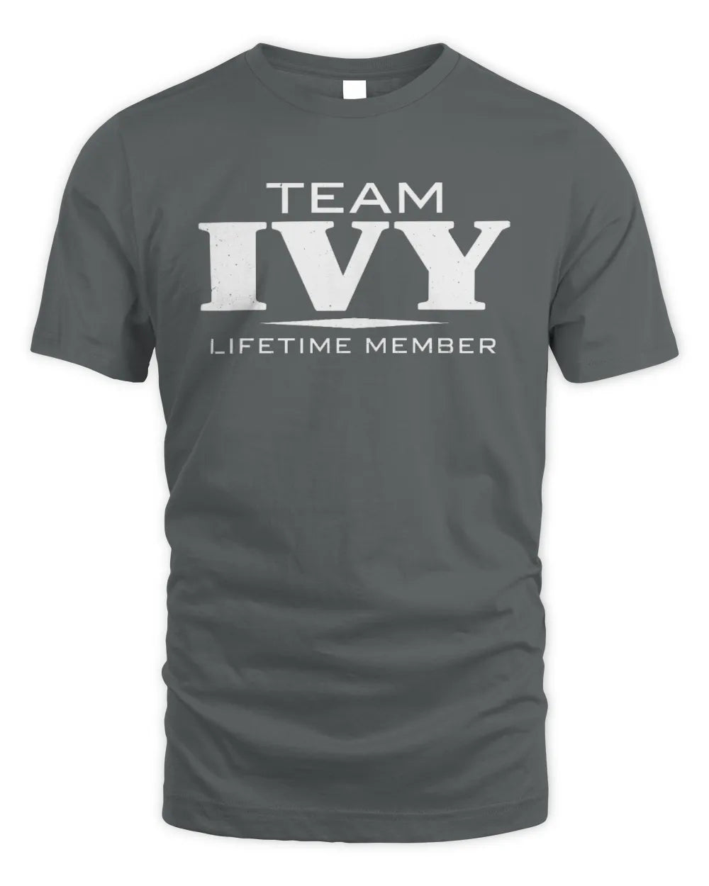 IVY BL62-K4-128 - Personalized “Team NAME Lifetime Member” - Unisex Standard T-Shirt - Charcoal