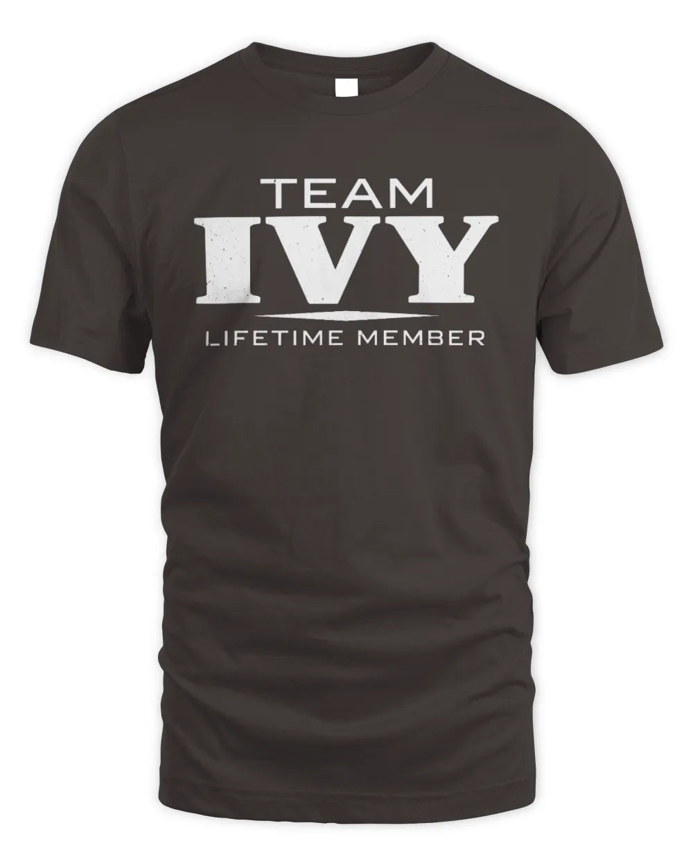 IVY BL62-K4-128 - Personalized “Team NAME Lifetime Member” - Unisex Standard T-Shirt - Dark Chocolate