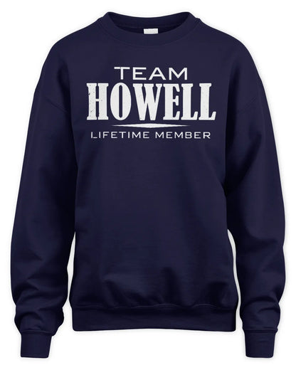 HOWELL BL62-K4-128 - Personalized “Team NAME Lifetime Member” - Unisex Sweatshirt - Navy