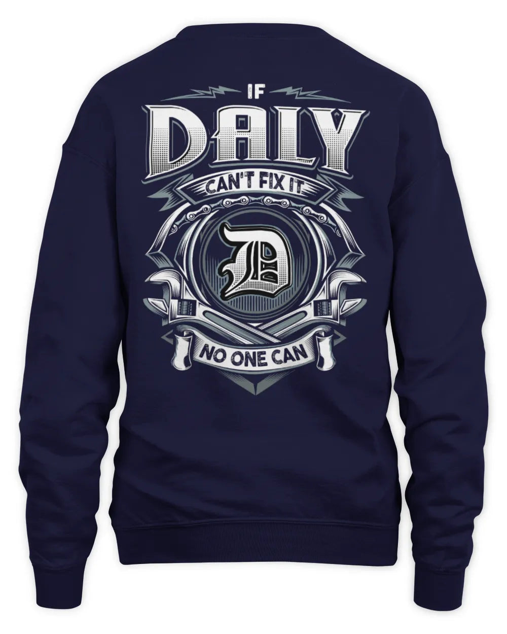 DALY AP81-K4-626 - Personalized Ahmed Quote Apparel “If Ahmed Can't Fix It, No One Can” - Unisex Sweatshirt - Navy