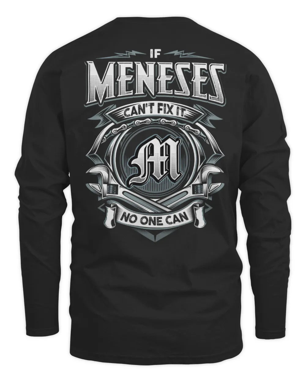 MENESES AP81-K4-626 - Personalized Ahmed Quote Apparel “If Ahmed Can't Fix It, No One Can” - Men's Long Sleeved T-Shirt - Black