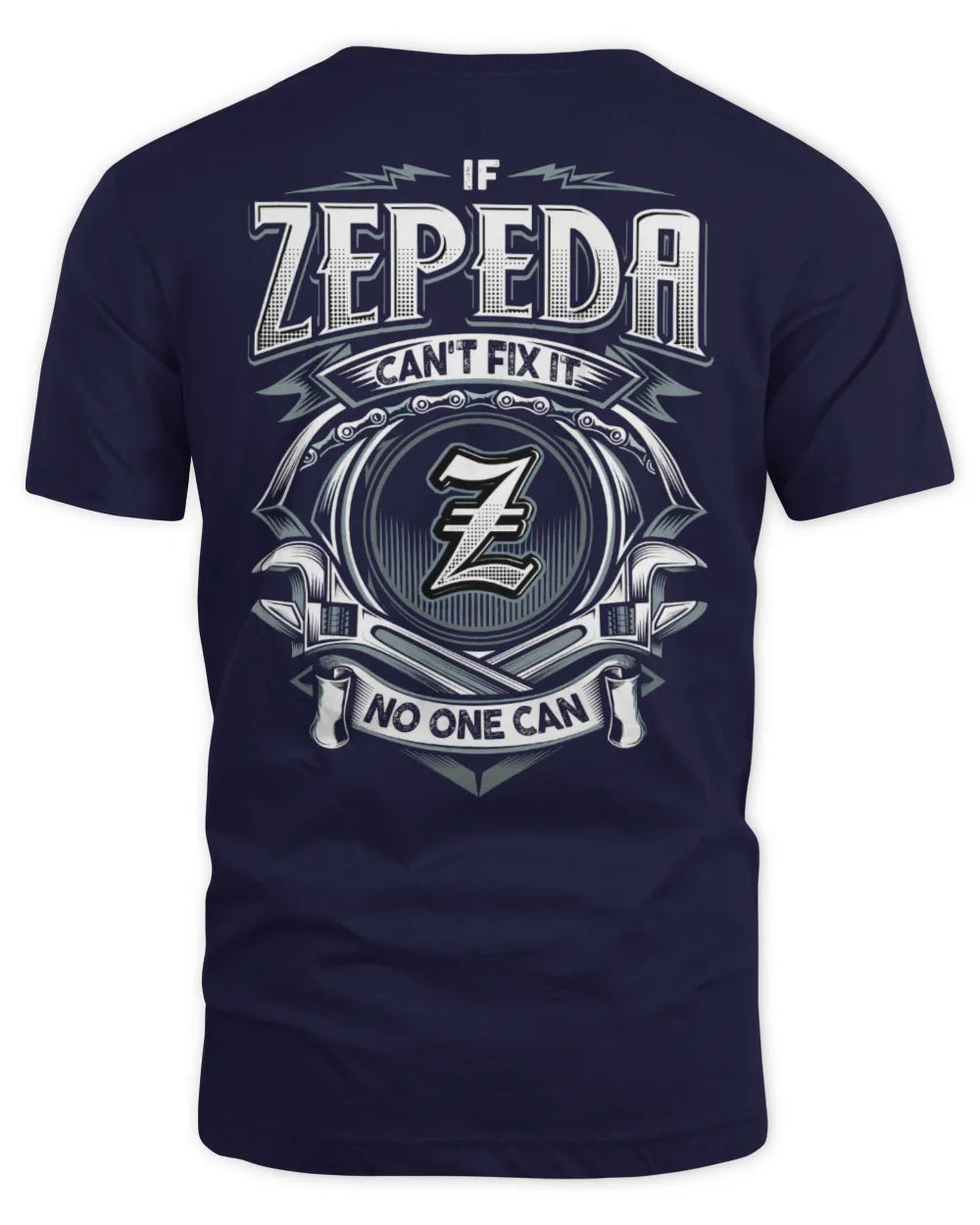 ZEPEDA AP81-K4-626 - Personalized Ahmed Quote Apparel “If Ahmed Can't Fix It, No One Can” - Unisex Standard T-Shirt - Navy