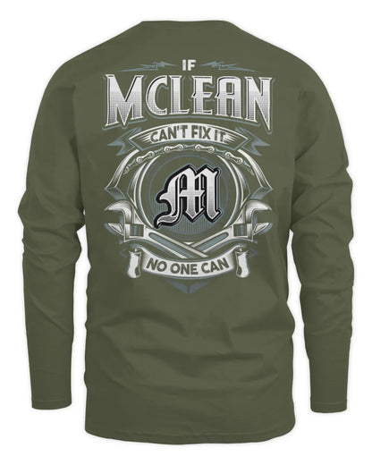 MCLEAN AP81-K4-626 - Personalized Ahmed Quote Apparel “If Ahmed Can't Fix It, No One Can” - Men's Long Sleeved T-Shirt - Military Green