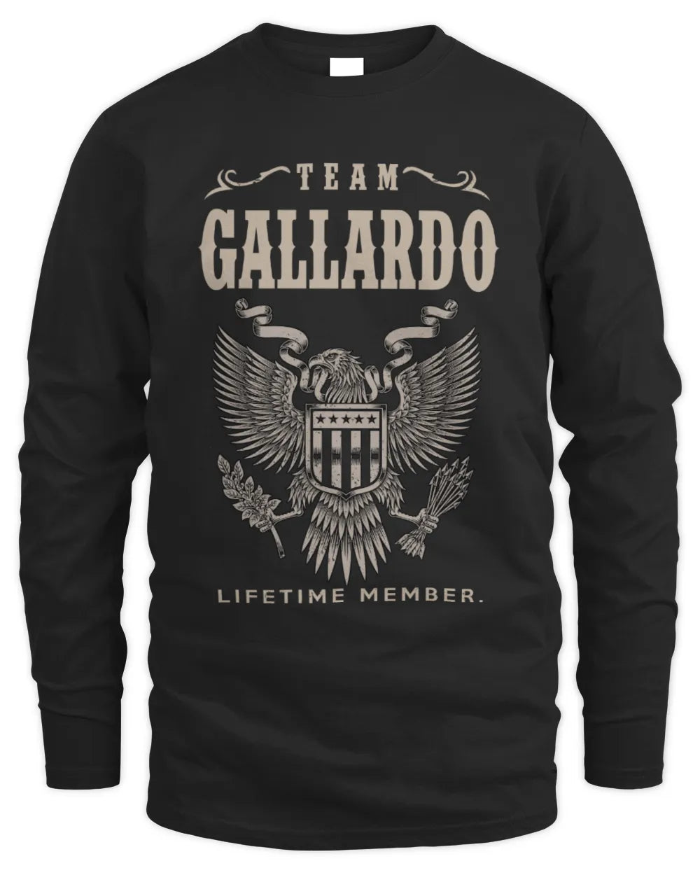 GALLARDO TP06-K82 – Personalized Classic Style Apparel “Team NAME Lifetime Member” - Men's Long Sleeved T-Shirt - Black