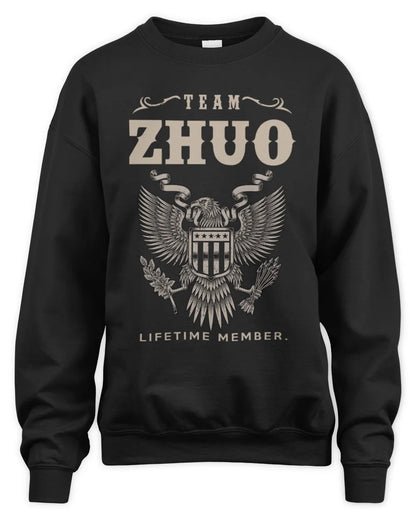 ZHUO TP06-K82 – Personalized Classic Style Apparel “Team NAME Lifetime Member” - Unisex Sweatshirt - Black