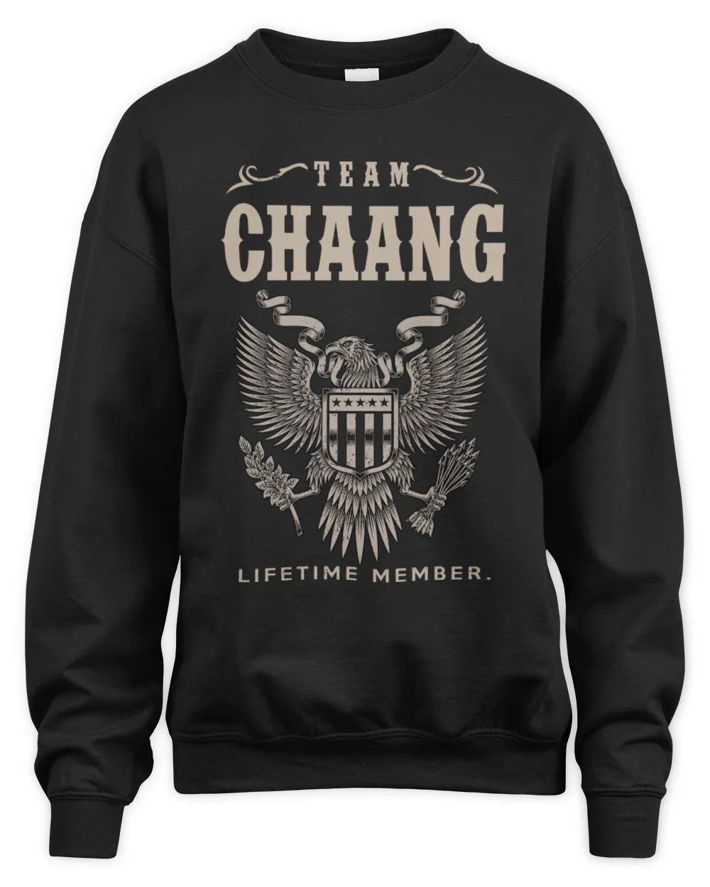 CHAANG TP06-K82 – Personalized Classic Style Apparel “Team NAME Lifetime Member” - Unisex Sweatshirt - Black